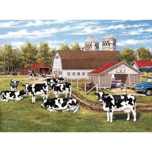 Mucche alla fattoria