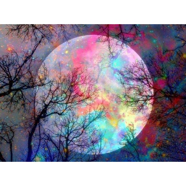 Luna piena colorata