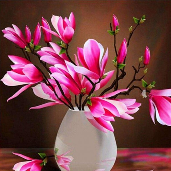 Fiori rosa in vaso