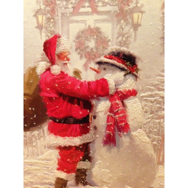 Babbo Natale e il pupazzo di neve