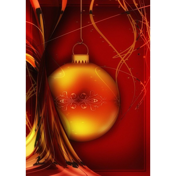 Pallina di Natale rosso dorato