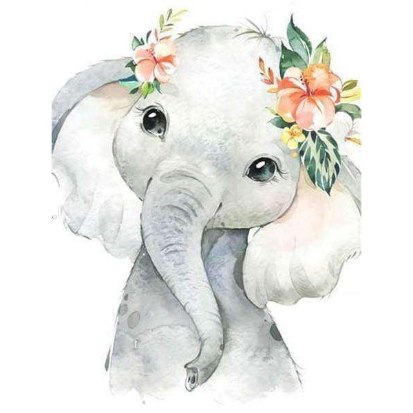 Elefante con fiori