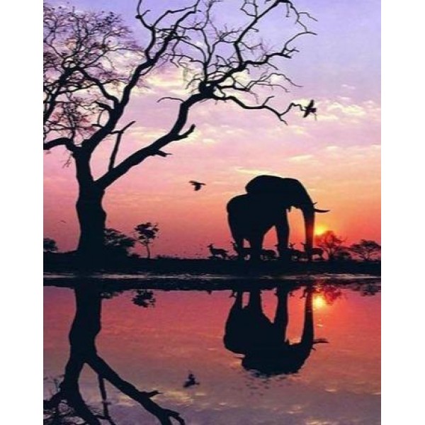 Silhouette di elefante