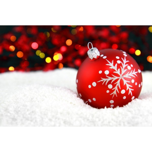 Palla di natale rossa