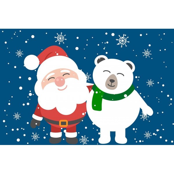 Babbo Natale e orsetto bianco