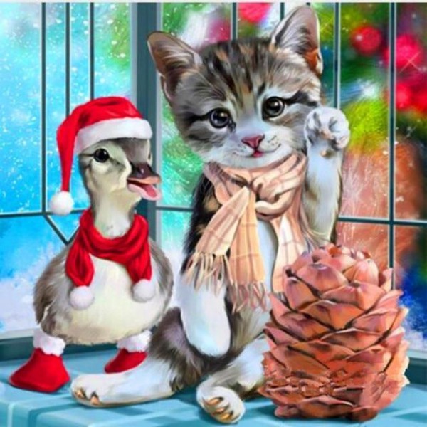 Anatroccolo e gattino festeggiano il Natale